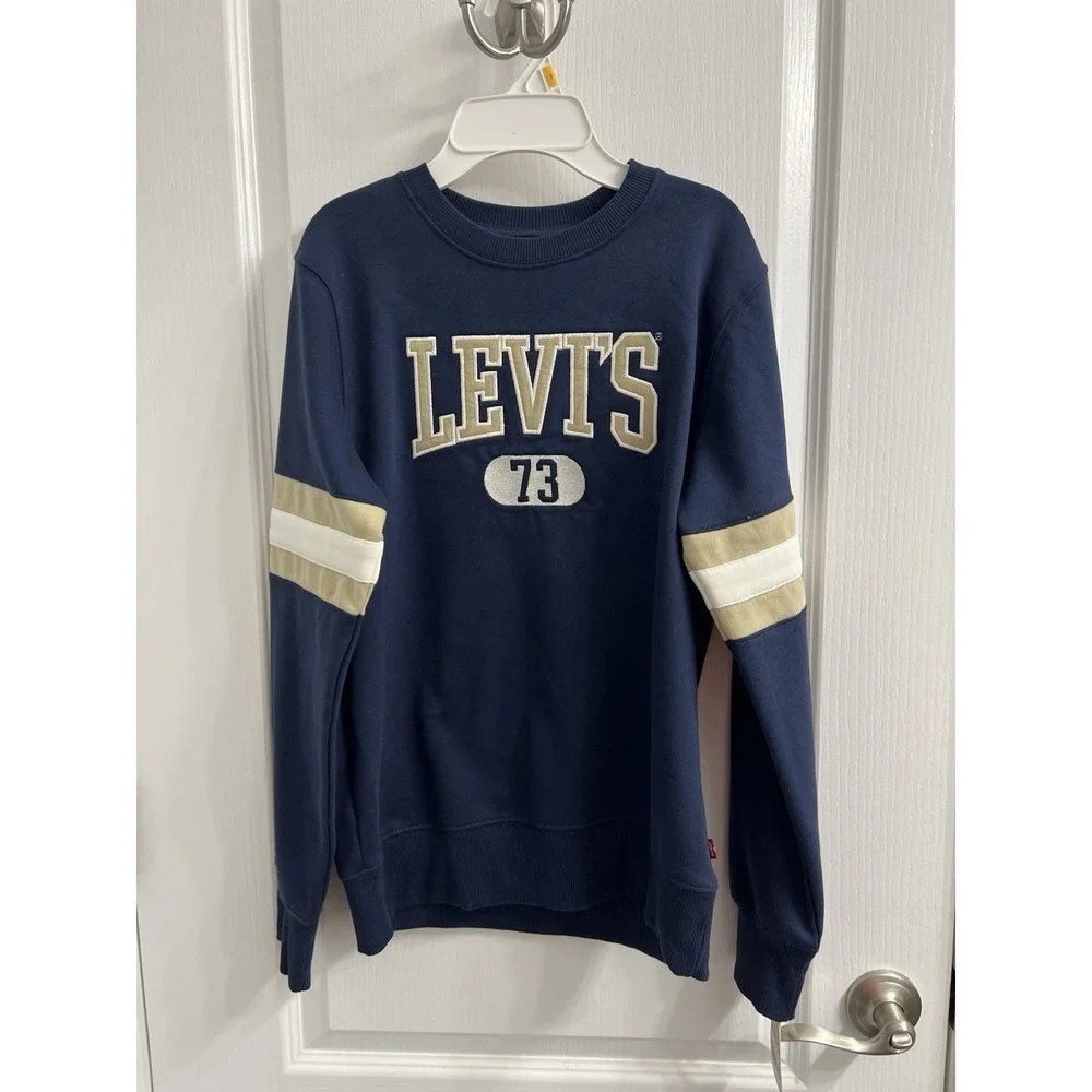 LEVI'S BOYS' VARSITY CREW NECK SWEATSHIRT Size Large 12-13